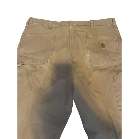 Carhartt Mens Brown Thrashed Work Pants 42x32 Durable 100% Cotton Relaxed Fit - Picture 7 of 8